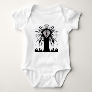 Dark Anime Fantasy Crow and Demon Art Baby Bodysuit