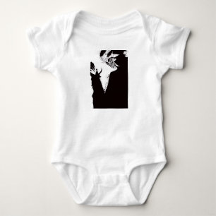 Dark Anime Fantasy Crow and Demon Art Baby Bodysuit
