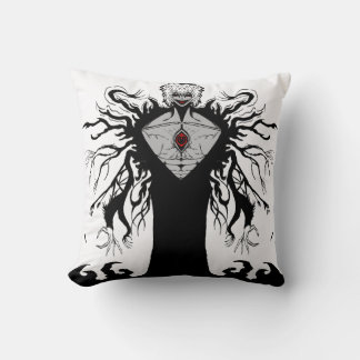 Dark Anime Fantasy Crow and Demon Art Cushion