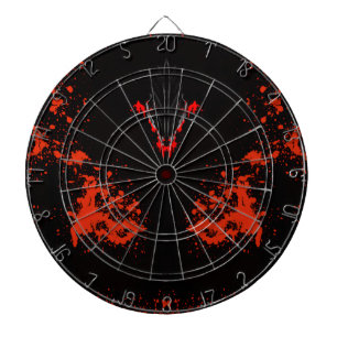 Dark Anime Fantasy Crow and Demon Art Dartboard