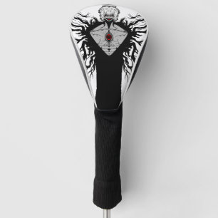 Dark Anime Fantasy Crow and Demon Art Golf Head Cover