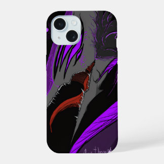 Dark Anime Fantasy Crow and Demon Art iPhone 15 Case