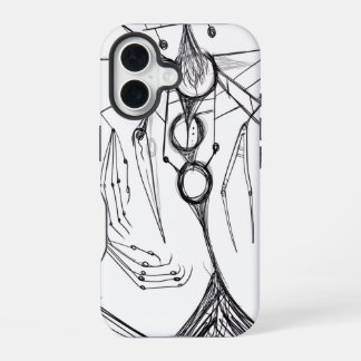 Dark Anime Fantasy Crow and Demon Art iPhone 16 Case