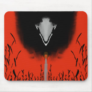 Dark Anime Fantasy Crow and Demon Art Mouse Pad