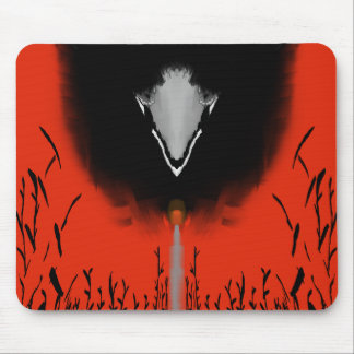 Dark Anime Fantasy Crow and Demon Art Mouse Pad