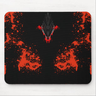 Dark Anime Fantasy Crow and Demon Art Mouse Pad