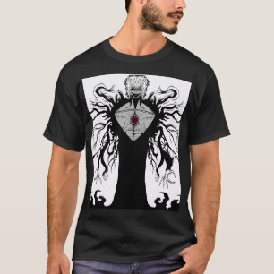 Dark Anime Fantasy Crow and Demon Art T-Shirt