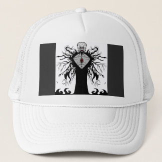 Dark Anime Fantasy Crow and Demon Art Trucker Hat