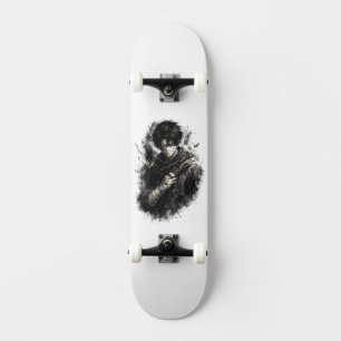 Dark Anime Warrior Bandaged Ninja Grunge Art Skateboard