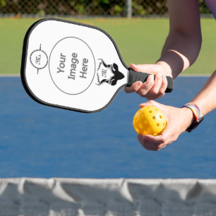 Dark Antelope Silhouette Monogram Pickleball Paddle