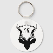 Dark Antelope Silhouette w Customised Monogram