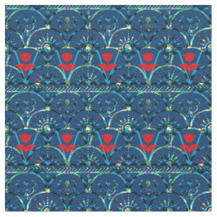 Dark Aqua Boho Sunrise Modern Gypsy Fabric