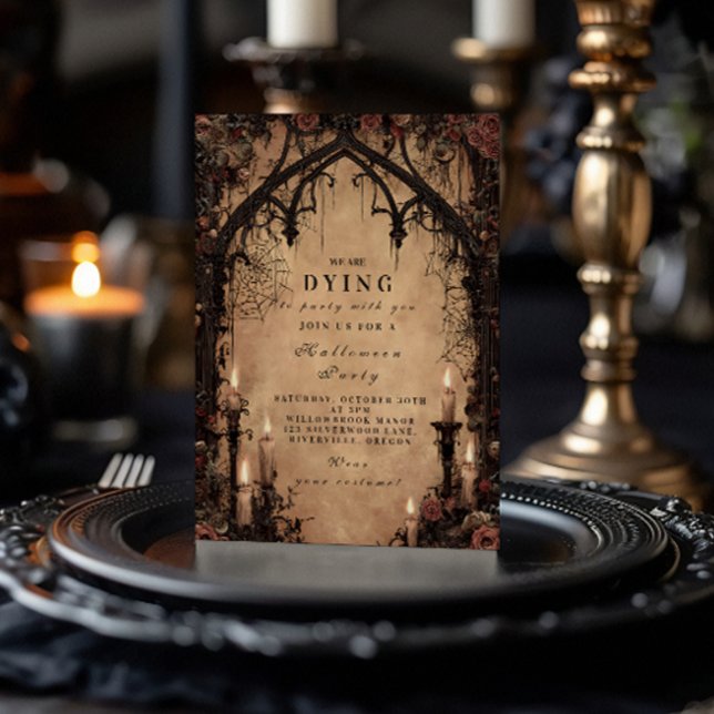 Dark Archway Gothic Halloween Invitation (Creator Uploaded)