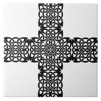 Dark Art Cross Design Ceramic Tile