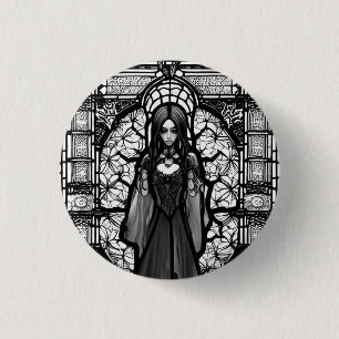 Dark Art Goth Girl Tote Bag 3 Cm Round Badge