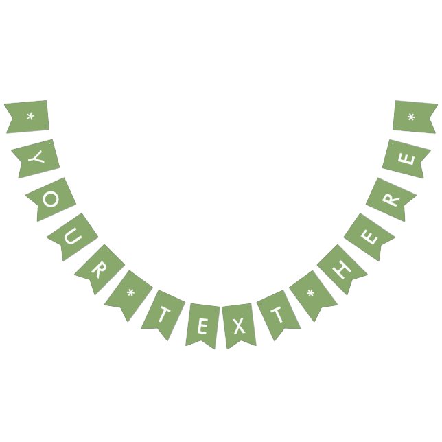 Dark Asparagus Solid Colour Customise It Bunting (All)