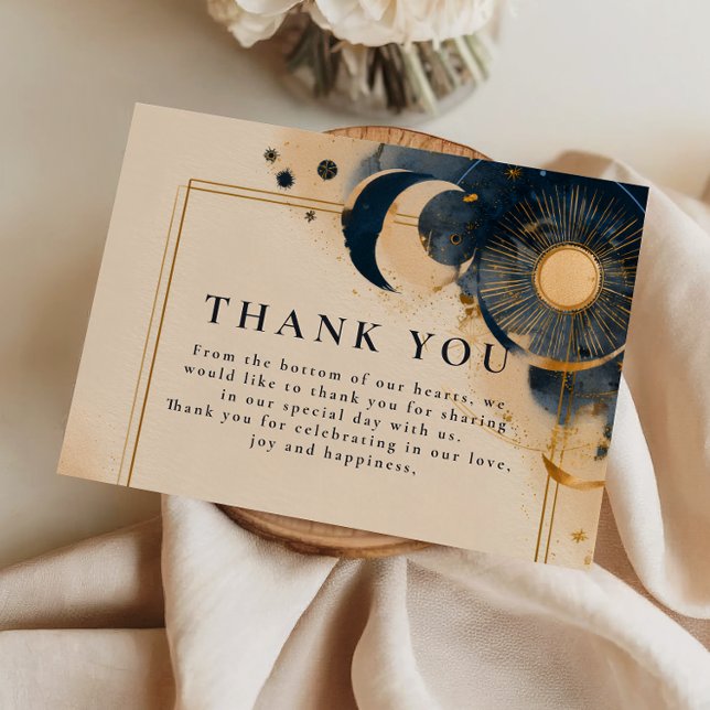 Dark Astrology Wedding Thank You Card (Creator Uploaded)