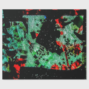 Dark autumn abstract Wrapping paper,Dark natural Paper