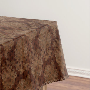 Dark Autumn Damask Tablecloth