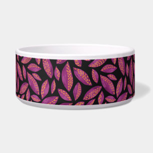 Dark Autumn Leave Pet Bowl