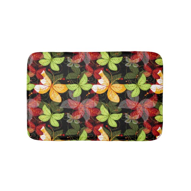 Dark Autumn Pattern Bath Mat (Front)