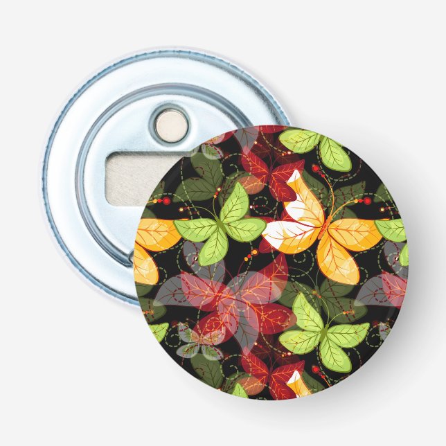 Dark Autumn Pattern Bottle Opener (Front)