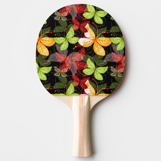 Dark Autumn Pattern Ping Pong Paddle (Front)