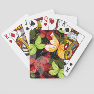 Dark Autumn Pattern Playing Cards