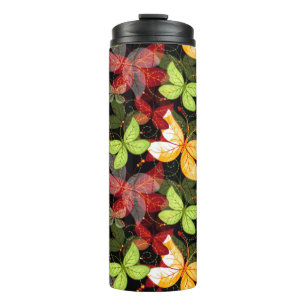 Dark Autumn Pattern Thermal Tumbler