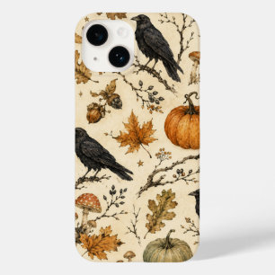 Dark Autumn Raven Pumpkin Mushroom Woodland Case-Mate iPhone 14 Case