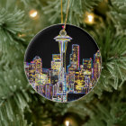 Dark be the Night - Luminous Seattle Skyline