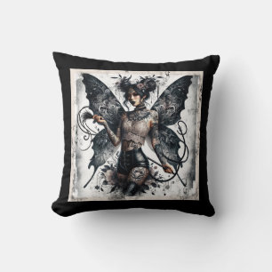 Dark Beauty Gothic Asian Fairy Tattoos & Whip Cushion