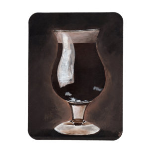 Dark Beer in Tulip Glass Porter Stout Painting Art Magnet