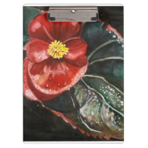 Dark Begonia in Watercolor