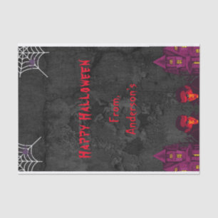 Dark Black Creepy Custom Halloween Party Gift Tissue Paper
