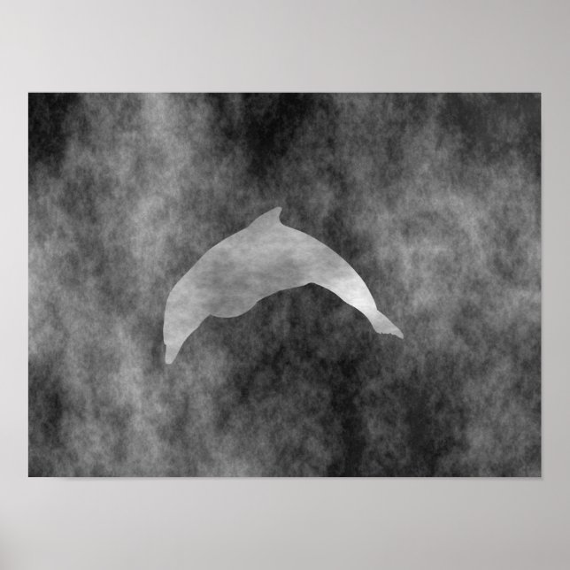 Dark Black Dolphin Poster (Front)