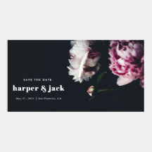 Dark Black Pink Floral Event Invite Facebook