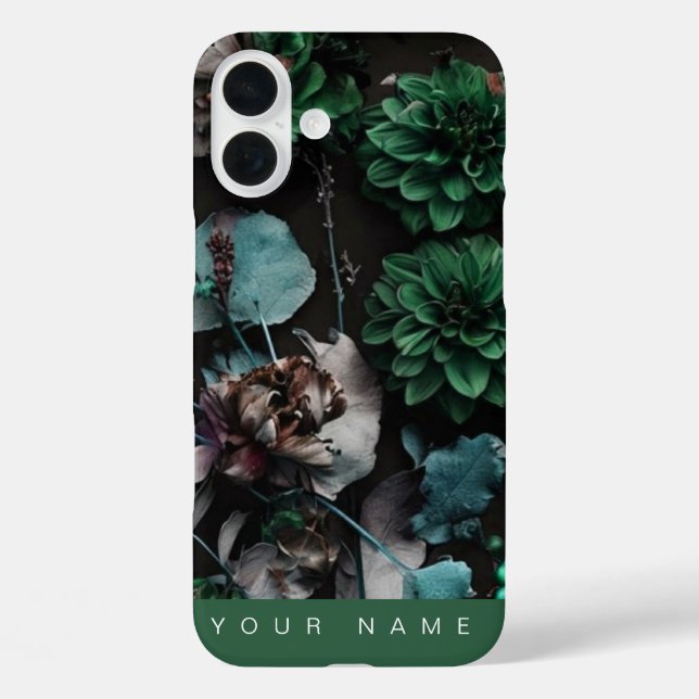 Dark Bloom Dark Green Case-Mate iPhone Case (Back)