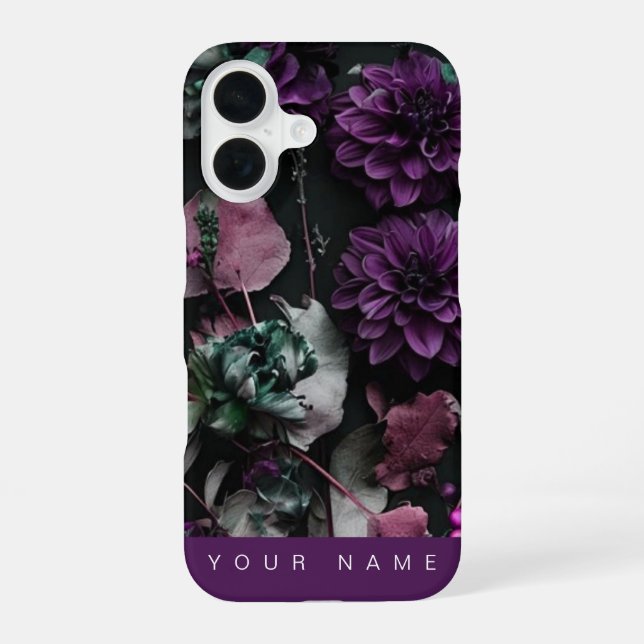 Dark Bloom Purple iPhone 16 Case (Back)