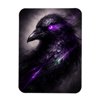 Dark Bloom Raven Flexible Magnet