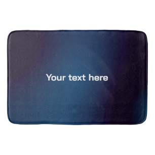 Dark Blue Abstract Pattern   Add Text Bath Mat