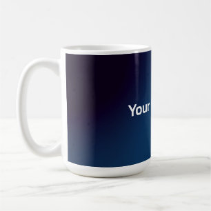Dark Blue Abstract Pattern Add Text Coffee Mug