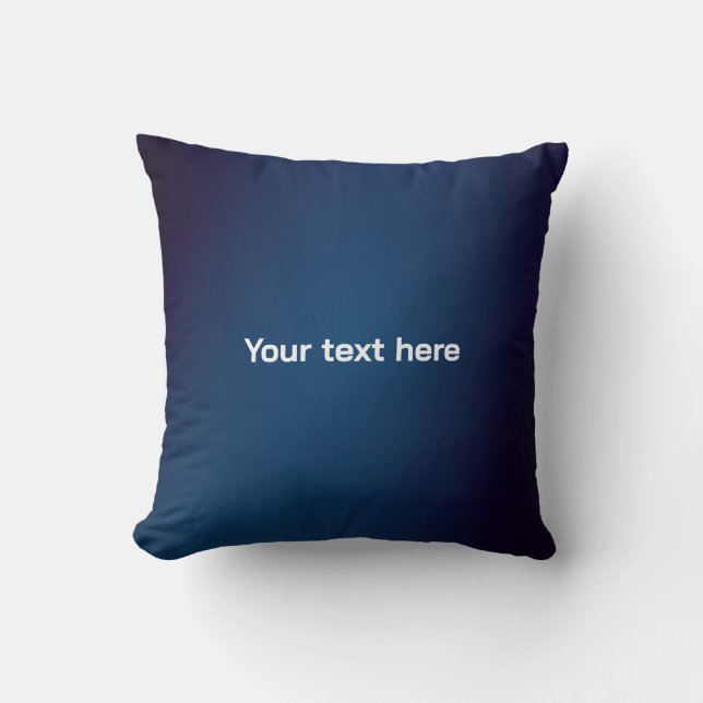 Dark Blue Abstract Pattern | Add Text Cushion (Front)