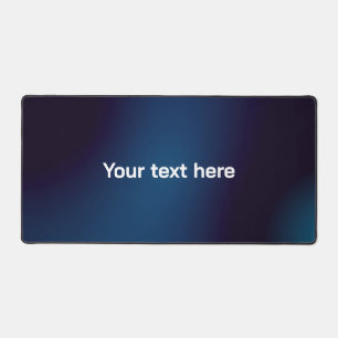 Dark Blue Abstract Pattern   Add Text Desk Mat