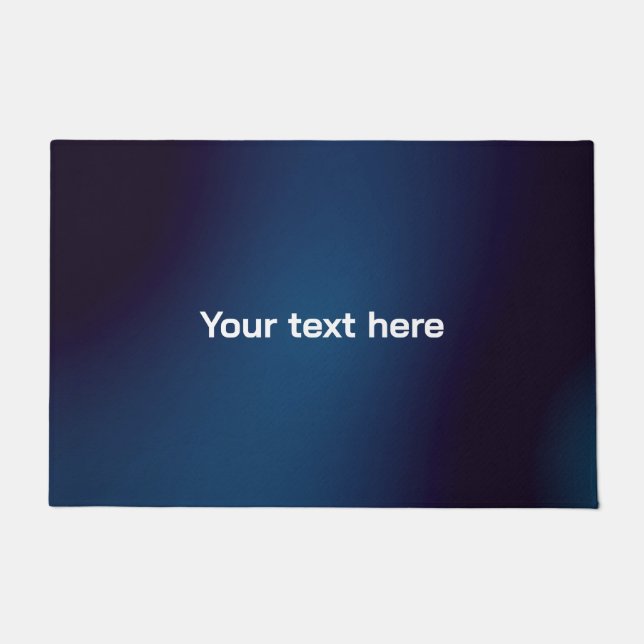 Dark Blue Abstract Pattern | Add Text Doormat (Front)