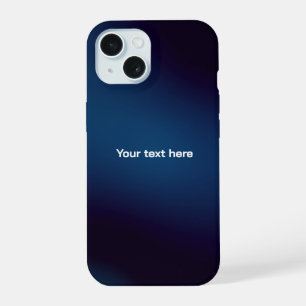Dark Blue Abstract Pattern Add Text iPhone 15 Case