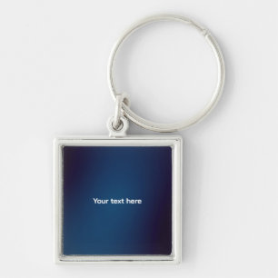 Dark Blue Abstract Pattern Add Text Key Ring