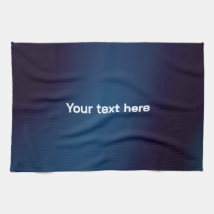 Dark Blue Abstract Pattern Add Text Tea Towel