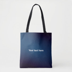 Dark Blue Abstract Pattern Add Text Tote Bag