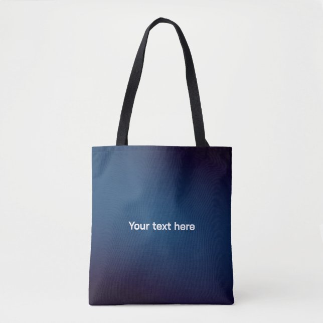 Dark Blue Abstract Pattern | Add Text Tote Bag (Front)